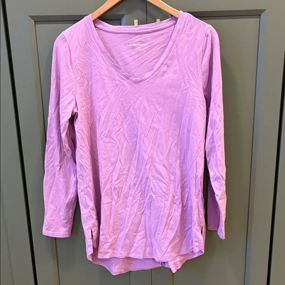 Soft Surroundings Lavender Long Sleeve Top
